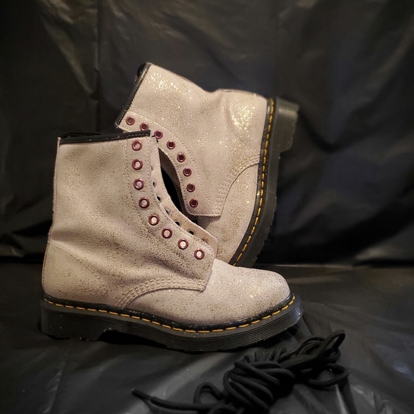 Dr. Martens Shoes Dr Martens Bejeweled Glitter Boots Sz 7 White
